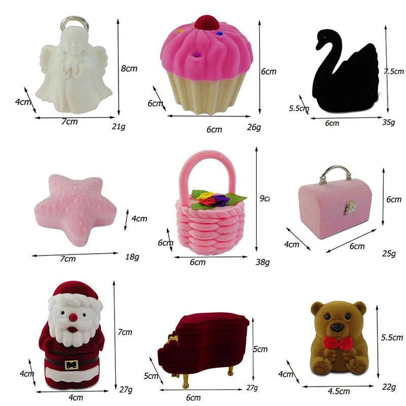 Jewelry Boxes Creative Velvet Box Mini Container Ring Earrings Rings Storage Small Accessories Display Gift 231117