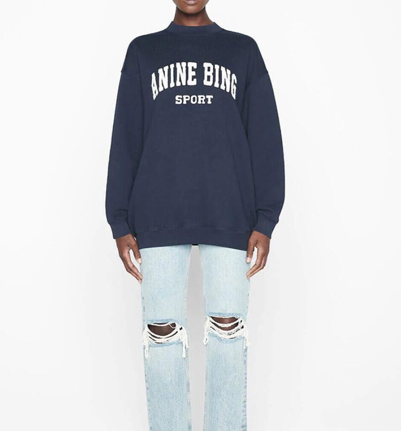 23ss Anine Bing Women Designer Hoodies Embroidered Letters Pullover Sweatshirt Loose Long Sleeves fashion casual Sweater Sportswear steetwear for lady clothing, Navy blue
23ss Anine Bing Women Designer Hoodies Embroidered Letters Pullover Sweatshirt Loose Long Sleeves fashion casual Sweater Sportswear steetwear for lady clothing, Navy blue
