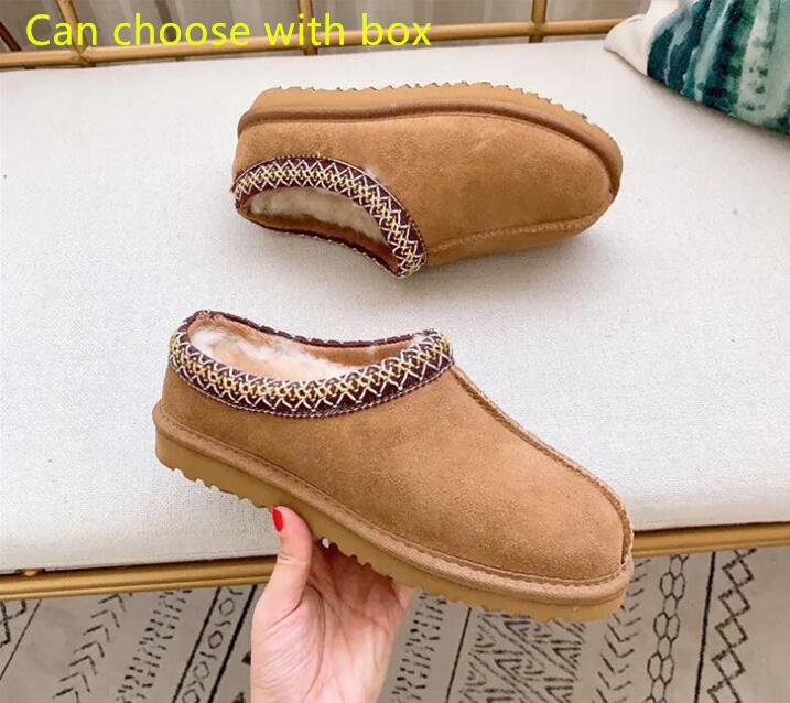 Classic Women man Casual Tasman slippers Ugli snow boots Casual Shoes Sheepskin Plush keep warm boots with Box card dustbags Beautiful gift