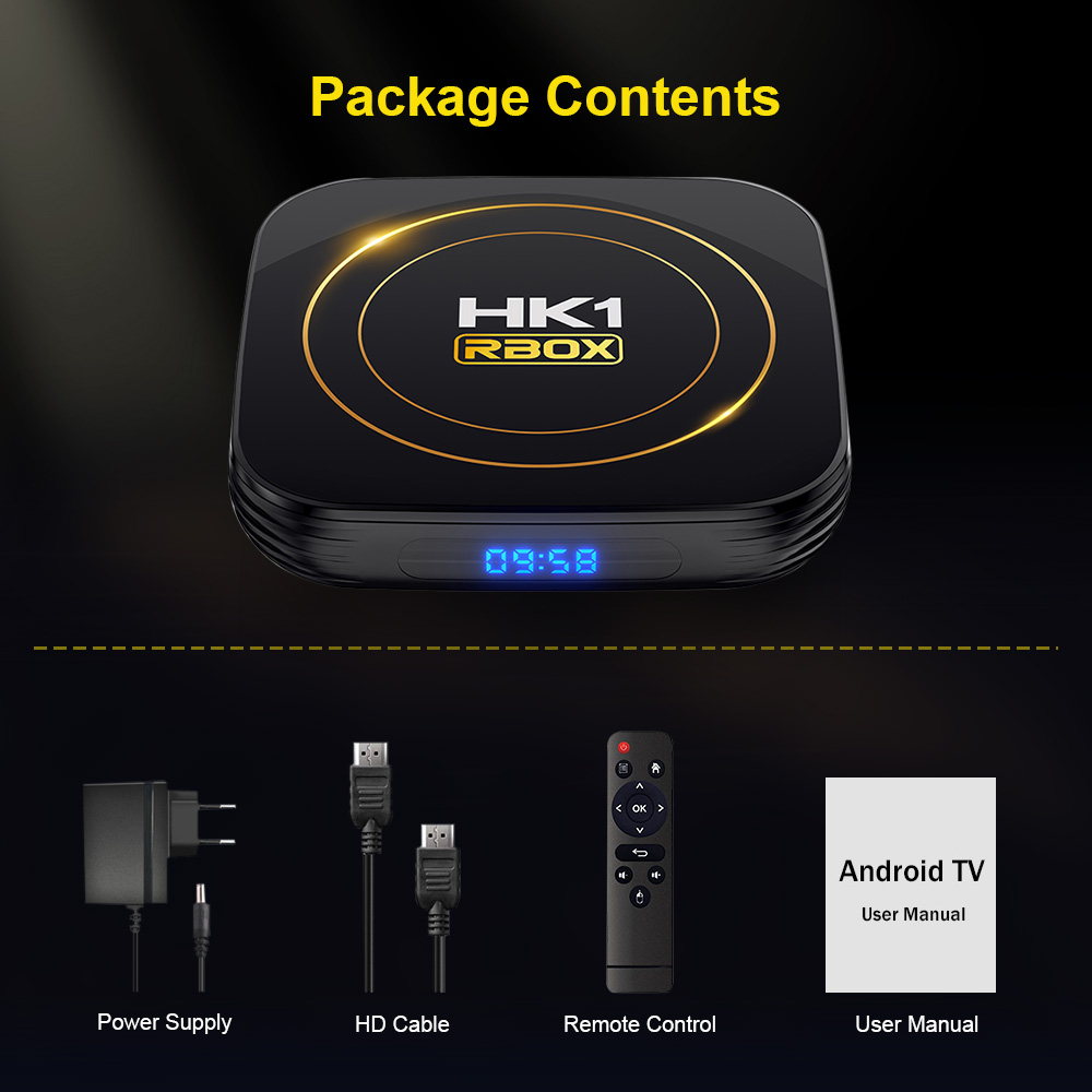 TV Box HK1 RBOX H8S Android 12 Allwinner H618 2.4G 5G Dual Wifi TVBOX Media Player 4GB 64G 32GB HK1R Box Set Top TV Receiver BOX