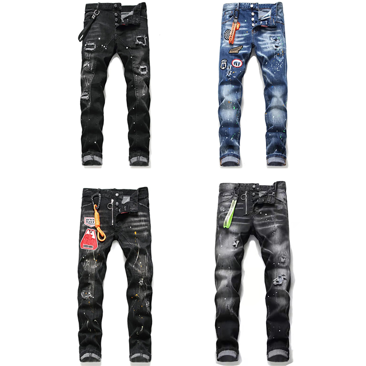 Men's jeans Designer men's purple jeans men's embroidered stitching pants Skinny jeans women's ripped denim straight fashion street high waisted jeans women's jeans
Men's jeans Designer men's purple jeans men's embroidered stitching pants Skinny jeans women's ripped denim straight fashion street high waisted jeans women's jeans