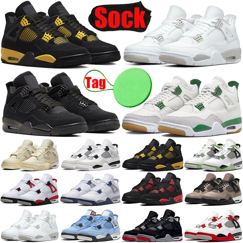 Pine Green 4 4s basketballs shoes for mens womens Seafoam Military Black Cats Midnight Navy Sail University Blue Fire Red Thunder men trainers sneakers fashion, #18 taupe haze
Pine Green 4 4s basketballs shoes for mens womens Seafoam Military Black Cats Midnight Navy Sail University Blue Fire Red Thunder men trainers sneakers fashion, #18 taupe haze