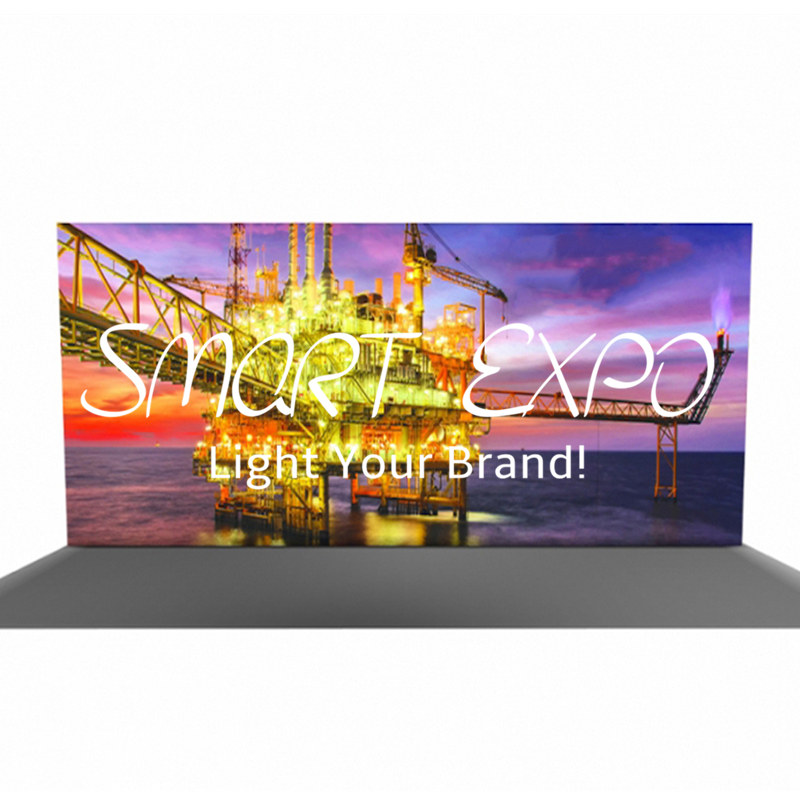 Illuminated 20 x 10 Pop Up Advertising Display Backlit Seg Tradeshow Stands