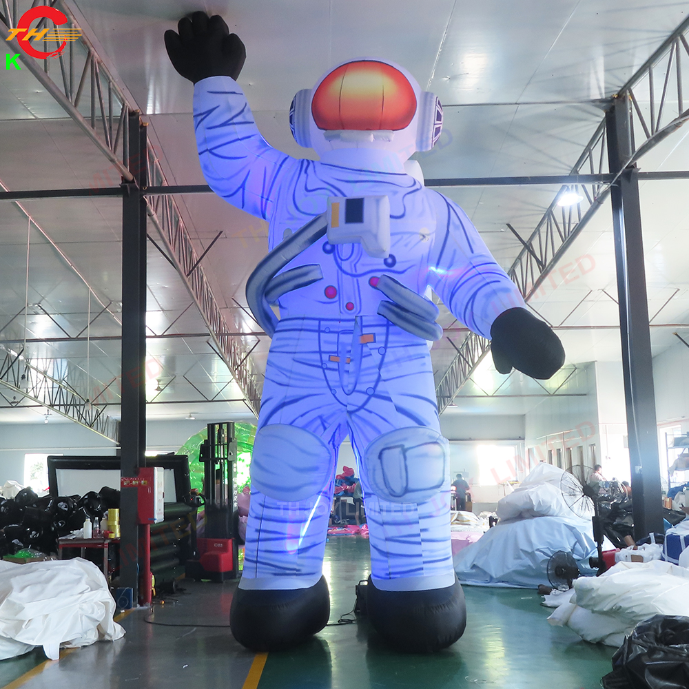 Outdoor Activities 6m 20ft advertising giant inflatable astronaut Spaceman cartoon air balloon with led light for sale