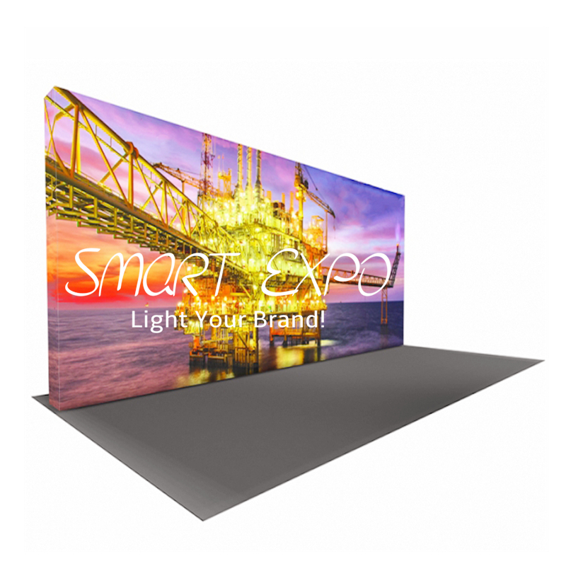 Illuminated 20 x 10 Pop Up Advertising Display Backlit Seg Tradeshow Stands