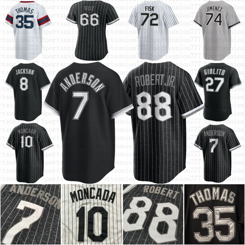 White 7 Tim Anderson Custom Baseball Jersey Eloy Jimenez Jose Abreu Luis Robert Jr. Yoan Moncada Bo Jackson Lucas Giolito Yermin Mercede Keuchel Thomas Joe Kelly
White 7 Tim Anderson Custom Baseball Jersey Eloy Jimenez Jose Abreu Luis Robert Jr. Yoan Moncada Bo Jackson Lucas Giolito Yermin Mercede Keuchel Thomas Joe Kelly