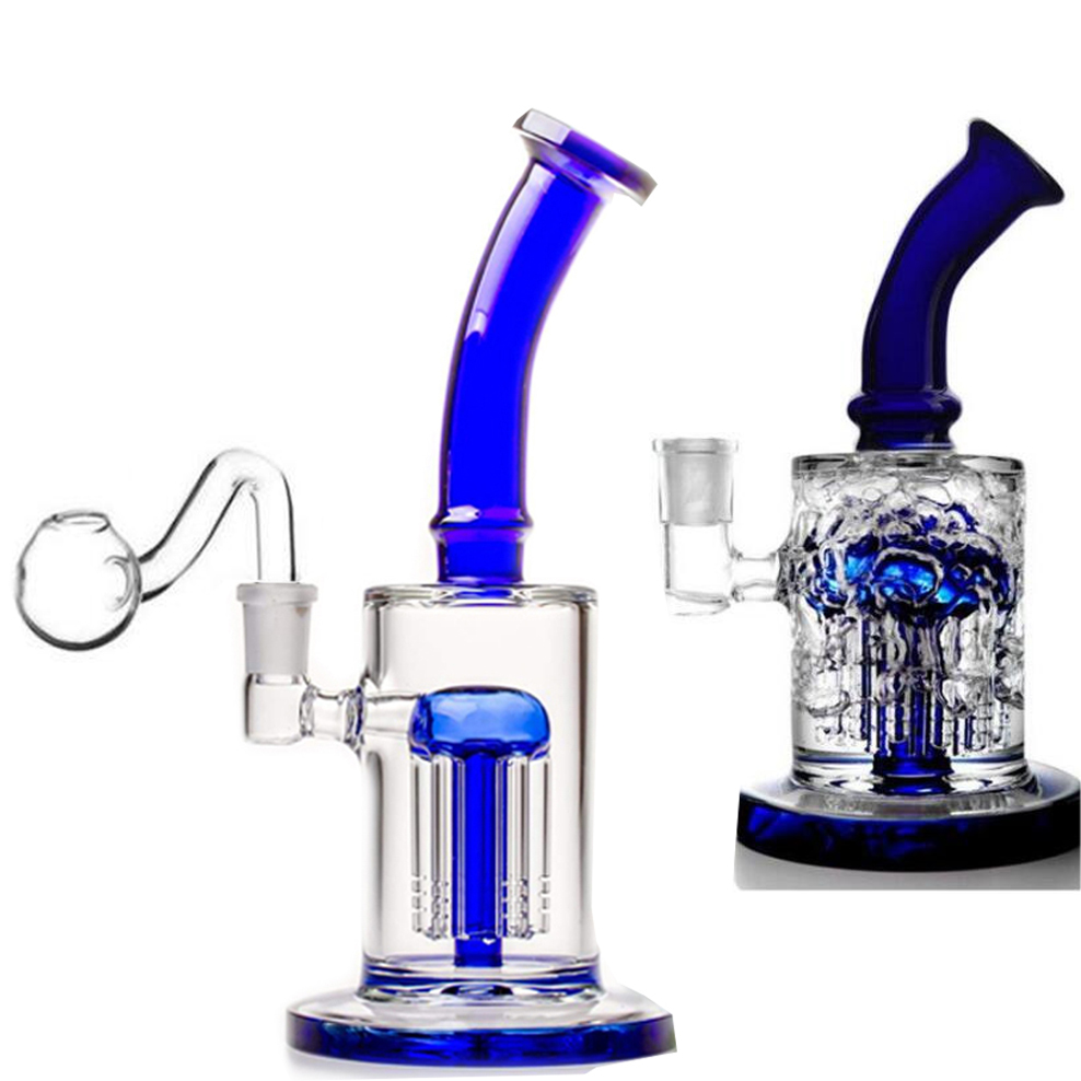 Arm Tree Perc Glass Bong Heady Water Pipes bubbler Hookahs Recycler Oil Wax Smoking Pipes Heady Glass Water Bongs