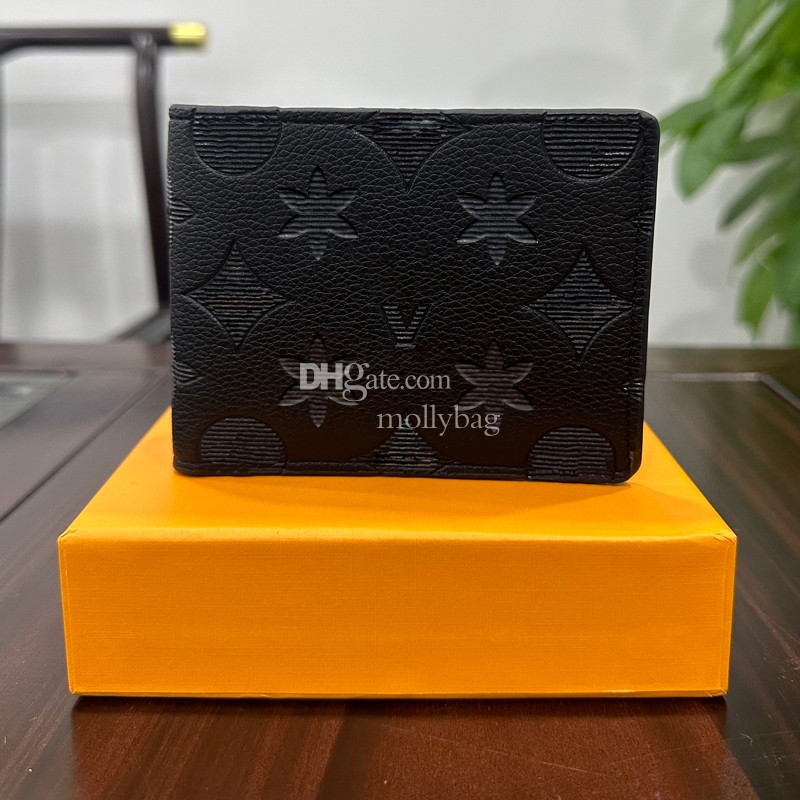 Mens wallet 5A Genuine leather Designers Men plaid wallets designer purses luxury leather short wallet Card Coins Holder wallets classic pocket Bag original box