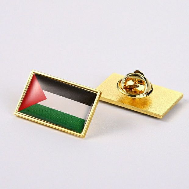 Palestine Flag Pin Brooch National Emblem Flag Badge Lapel Pins Palestine Metal Lapel Pin Country Badges