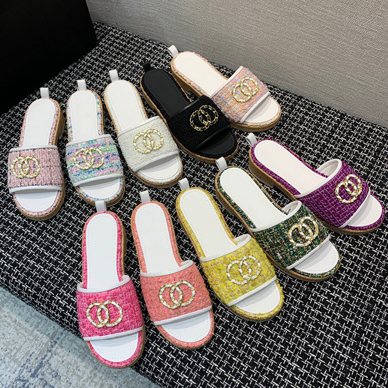 Chan C letter embroidery Women Slippers fragrant style weave Flat Sandals Summer EL plaid Ladies Shoes Beach Casual Woman luxury Flip Flops Leather Footwear scuffs, Mech1
Chan C letter embroidery Women Slippers fragrant style weave Flat Sandals Summer EL plaid Ladies Shoes Beach Casual Woman luxury Flip Flops Leather Footwear scuffs, Mech1