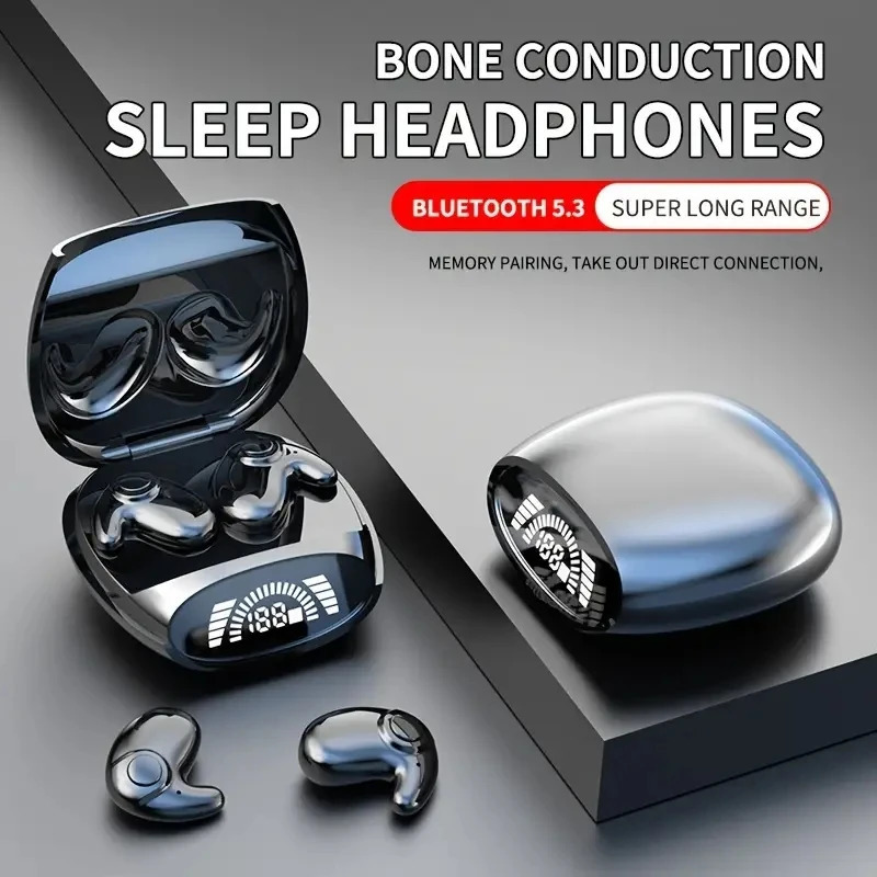 Cell Phone Earphones Invisible Sleep Wireless Earphone TWS Bluetooth 5 3 Headphones Hidden Earbuds IPX5 Waterproof Noise Reduction Sports Headset 2311