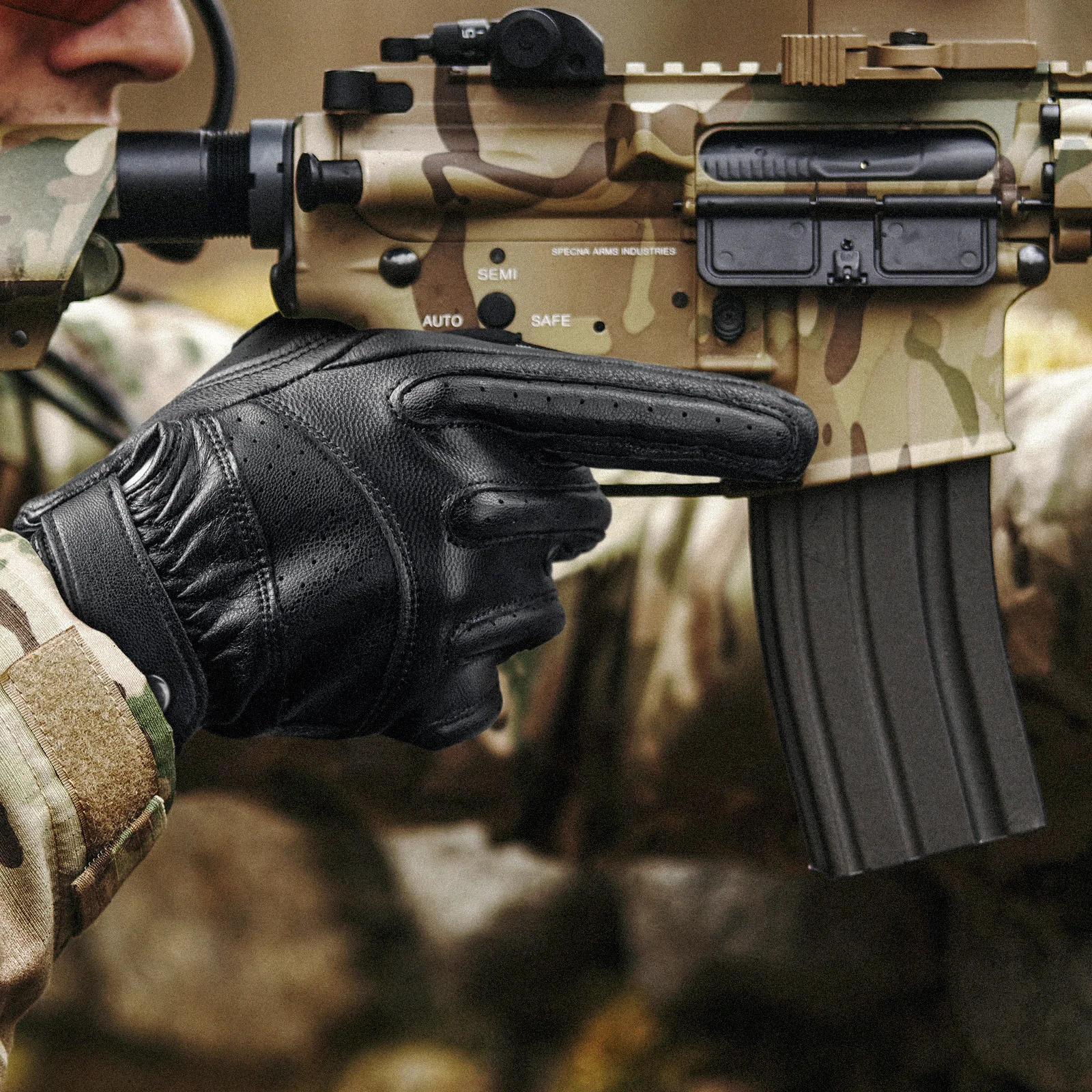 Five Fingers Gloves OZERO Men's Motorcycle Gloves Touchscreen Outdoor Tactical Sport Motorbike Riding Road Racing Climbing Motocross Yellow Glove