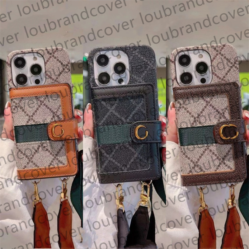 Top Designer Phone Case with Card Holder for iPhone 14 pro max 13 11 12 XR XS 7 8 Fashion Brand Letter Monogram Print Leather Wallet Handbag Crossbody Lanyard Cover, Gift box
Top Designer Phone Case with Card Holder for iPhone 14 pro max 13 11 12 XR XS 7 8 Fashion Brand Letter Monogram Print Leather Wallet Handbag Crossbody Lanyard Cover, Gift box