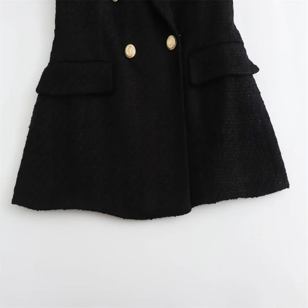 Women s Suits Blazers PB ZA 2023 Autumn Wear Versatile European and American Style Commuting Texture Double breasted Suit Coat 7609820 231117