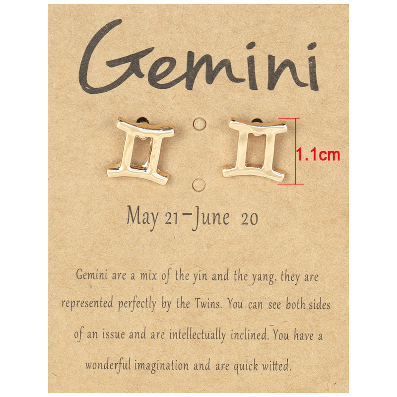 12 Constellation Stud Earrings 18K Gold Plated Zodiac Earrings for Women Horoscope Symbol Earring with Wish Card Aries ,Cancer,Libra,Taurus,Pisces Wom