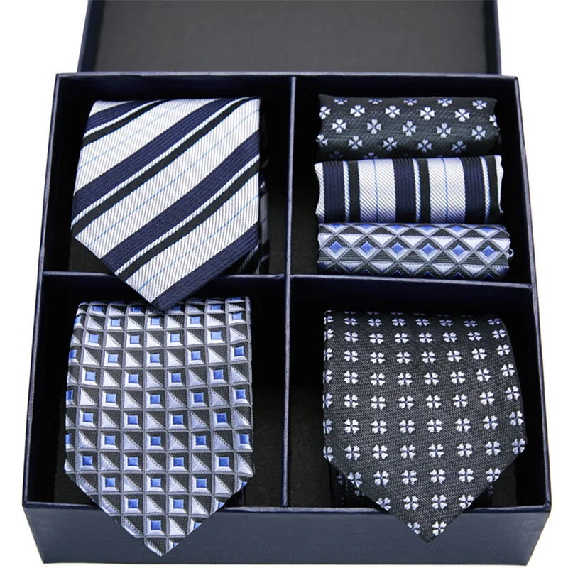 Neck Ties Gift box Pack Mens Tie Skinny Pink palid Silk Classic Jacquard Woven Extra long Tie Hanky Set For Men Formal Wedding Party 231117