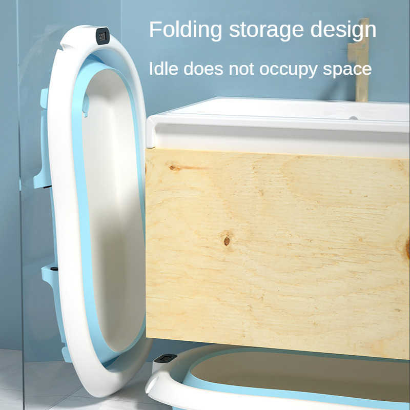 Bathing Tubs Seats Household Foldable Newborn Thickened Large Bath Tub Real-time Temperature Baby Bathtub