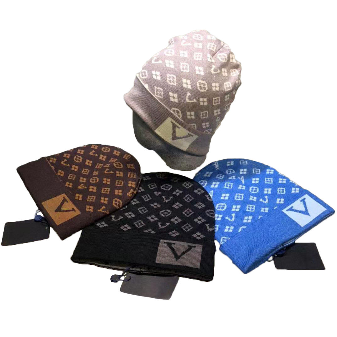 Winter Hat Mens Women designers beanie hats bonnet winter knitted wool hat plus velvet cap skullies Thicker mask Fringe beanies hats