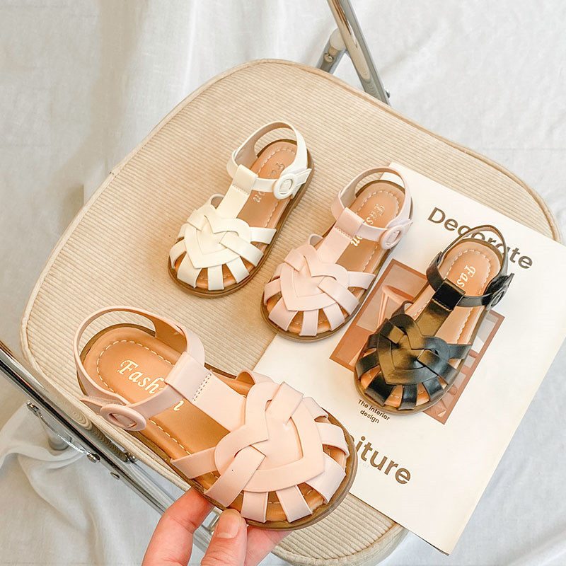 Sandals Baby Girls Summer Shoes Kids Roman Style Princess Dress Sandals 1-6 Years Girls Beach Shoes Baby Girls Toddler Soft Sandals 230417