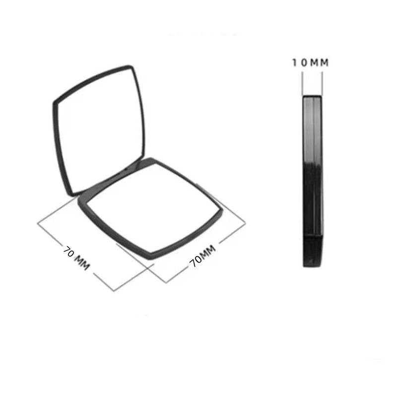 Acrylic Folding Cosmetic Mirror Double Facettes Mirror with Velvet Dust Bag Girls Portable Makeup Mirror as Festival gifts