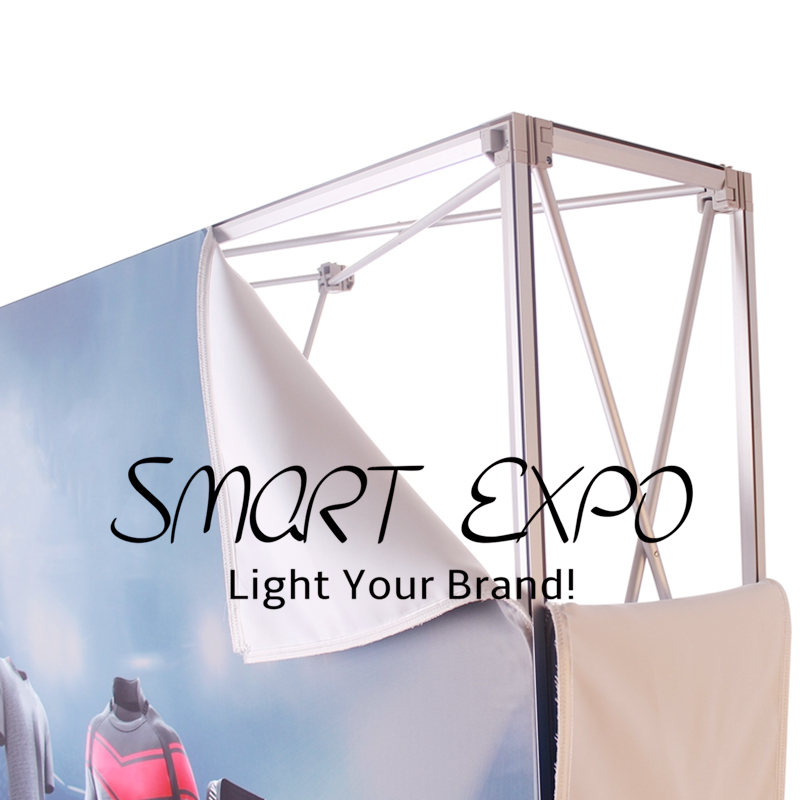 Illuminated 20 x 10 Pop Up Advertising Display Backlit Seg Tradeshow Stands