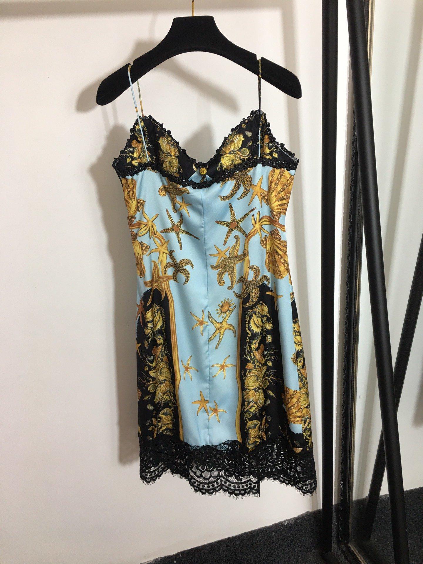 2023 Runway Dress Spring Summer Dress Brand Same Style Empire Sleeveless Spaghetti Strap Womens Dress Fashion Nishi