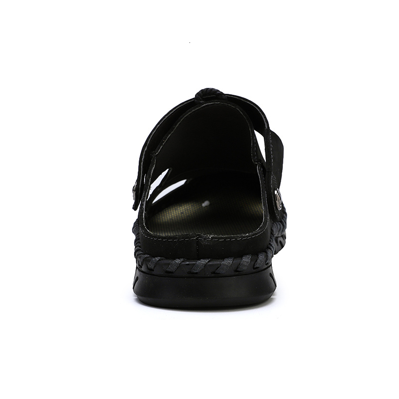 Sandals Casual Men Soft Comfortable Summer Leather 's slippers Roman Outdoor Beach Big Size 38-48 230417