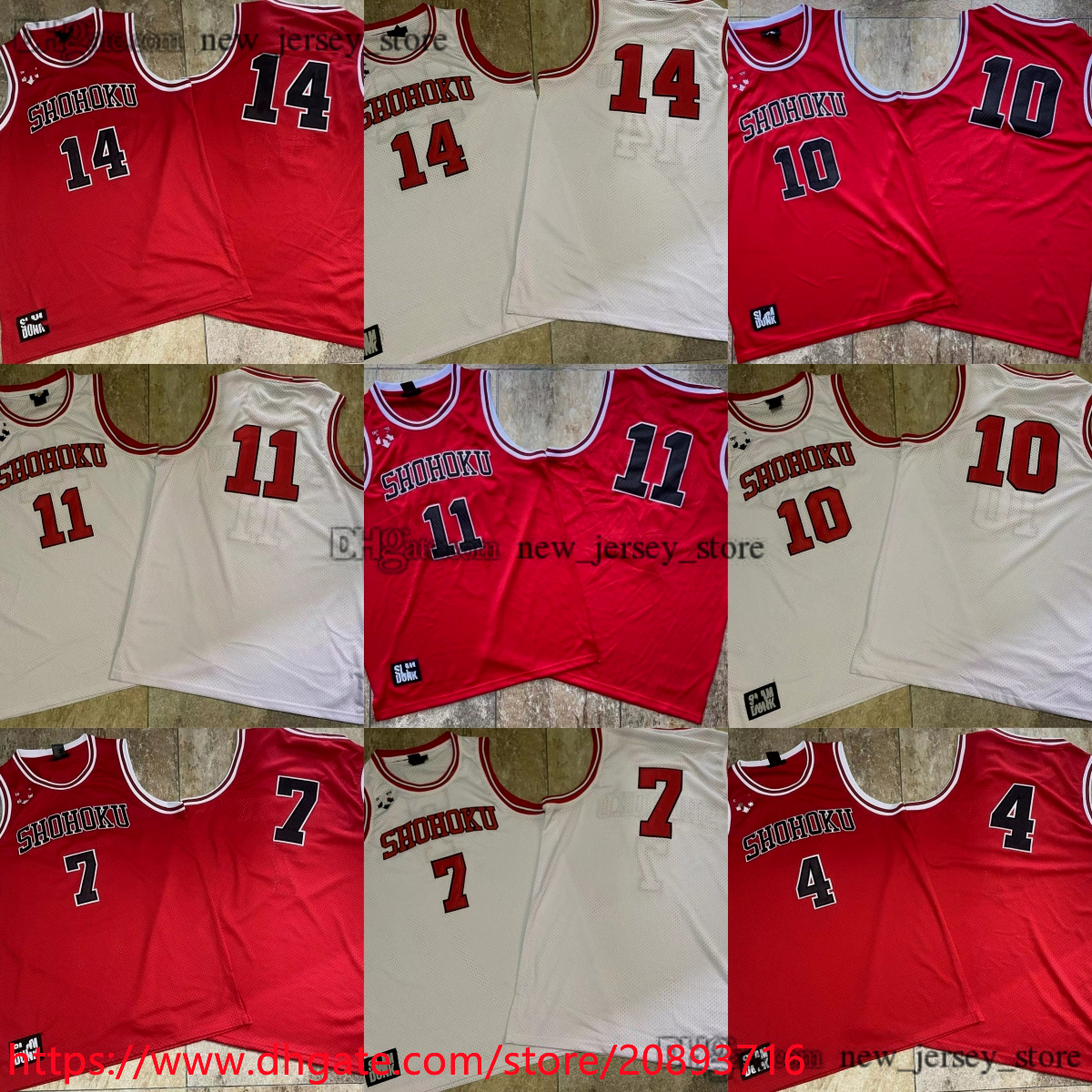 Authentic Stitched Basketball Jersey Shohoku Akagi Miyagi Sakuragi Rukawa Mitsui Tank Top Role Playing Tank Shirt Jerseys SlamDunk Movie Red White
Authentic Stitched Basketball Jersey Shohoku Akagi Miyagi Sakuragi Rukawa Mitsui Tank Top Role Playing Tank Shirt Jerseys SlamDunk Movie Red White