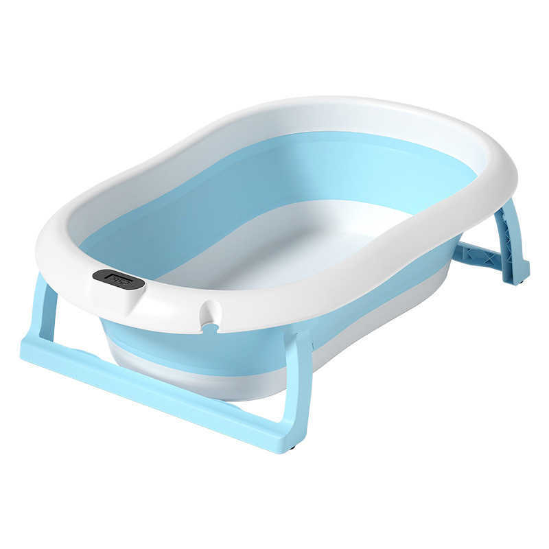Bathing Tubs Seats Household Foldable Newborn Thickened Large Bath Tub Real-time Temperature Baby Bathtub