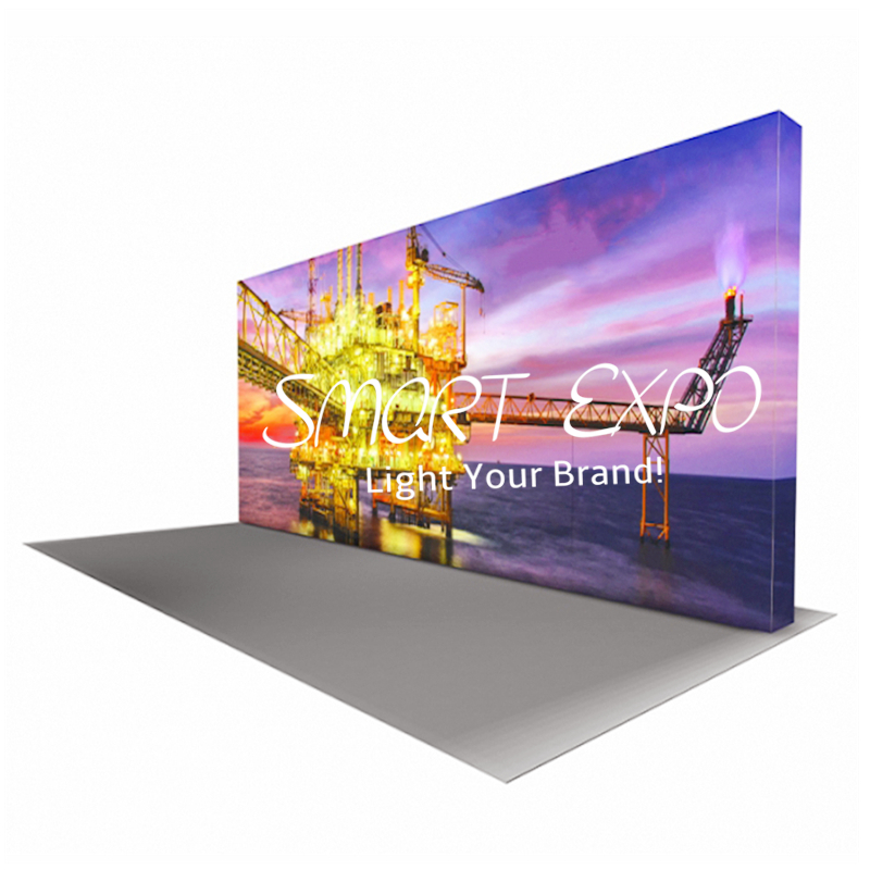 Illuminated 20 x 10 Pop Up Advertising Display Backlit Seg Tradeshow Stands
