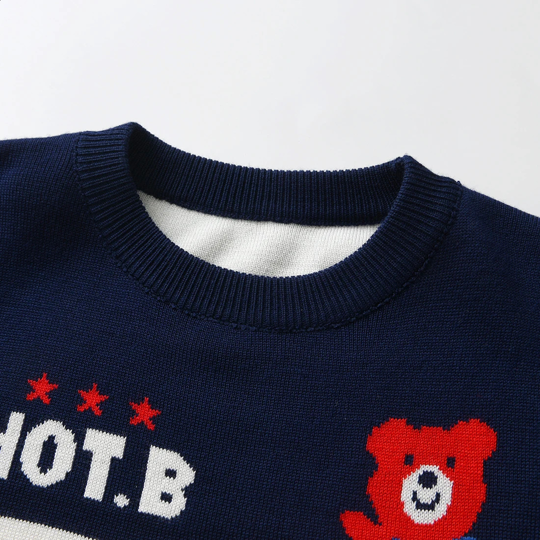 Pullover Children Clothing Sweater Boys Autumn Double layer Knitting Winter Car Long Sleeve 231116