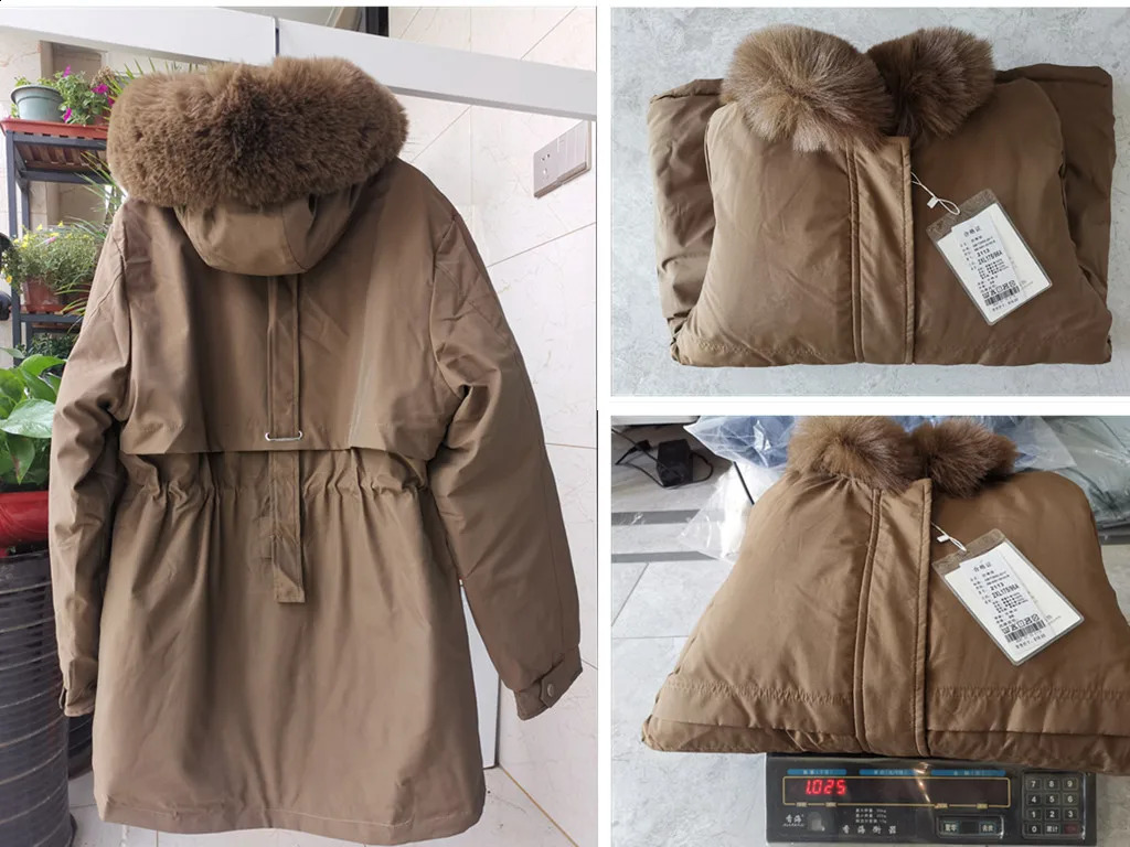 Women's Down Parkas M3XL Winter Women Parka 2023 Fashion Long Coat Wool Liner Hooded Slim Fur Collar Jacket Warm Snow Wear Padded Clothes 231116