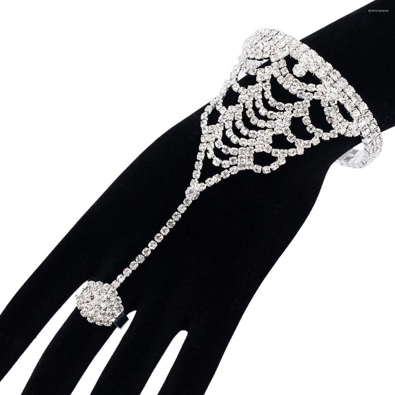 Bangle Luxury Cuff Crystal Glass Rhinestone Bracelet With Finger Rings Hand Adornment Wedding Accessories
Bangle Luxury Cuff Crystal Glass Rhinestone Bracelet With Finger Rings Hand Adornment Wedding Accessories