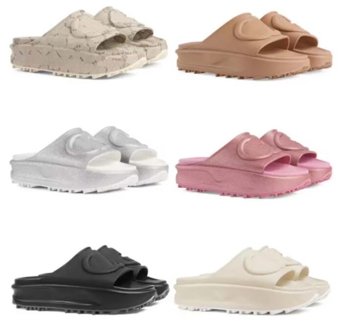 

2023 Designer Sandal Women Men Rubber Leather Slide Sandal Dress Shoe Wedges Sandal Beach Slippers Luxury Summer Platform SlideThick Bottom Size 35-45 With Box