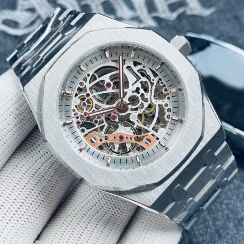 Hollow Out Watch Automatic Mechanical Movement Men Designer Watches Men Wristwatch 41mm Business Wristwatches All Stainless Steel Waterproof Montre De Luxe, Color1
Hollow Out Watch Automatic Mechanical Movement Men Designer Watches Men Wristwatch 41mm Business Wristwatches All Stainless Steel Waterproof Montre De Luxe, Color1