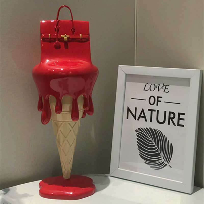 Decorative Objects Figurines Nordic Baby Birkream Statue Art Angels Ice Cream Bag Sculpture Decoration Accessories GK Home Decor For Living Room Moder