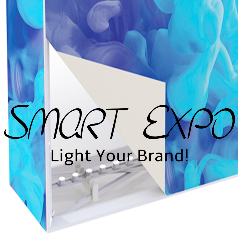 Illuminated 20 x 10 Pop Up Advertising Display Backlit Seg Tradeshow Stands