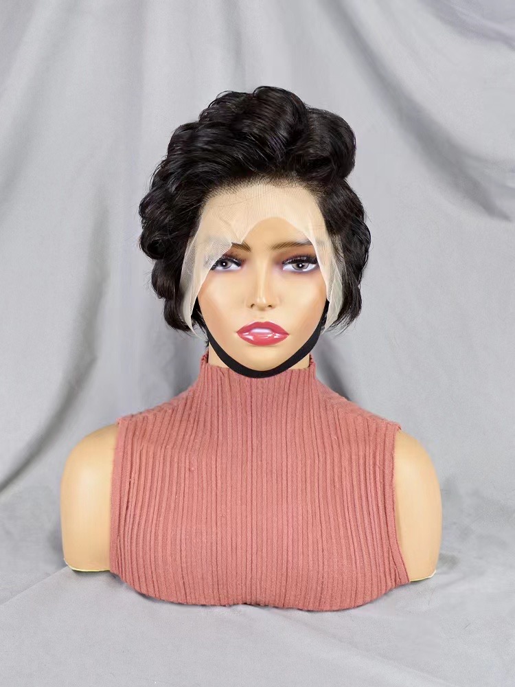 Pixie Cut Human Hair 13X4 Lace Frontal Wigs Glueless Short Bob Wig Pre Plucked With Natural Hairline