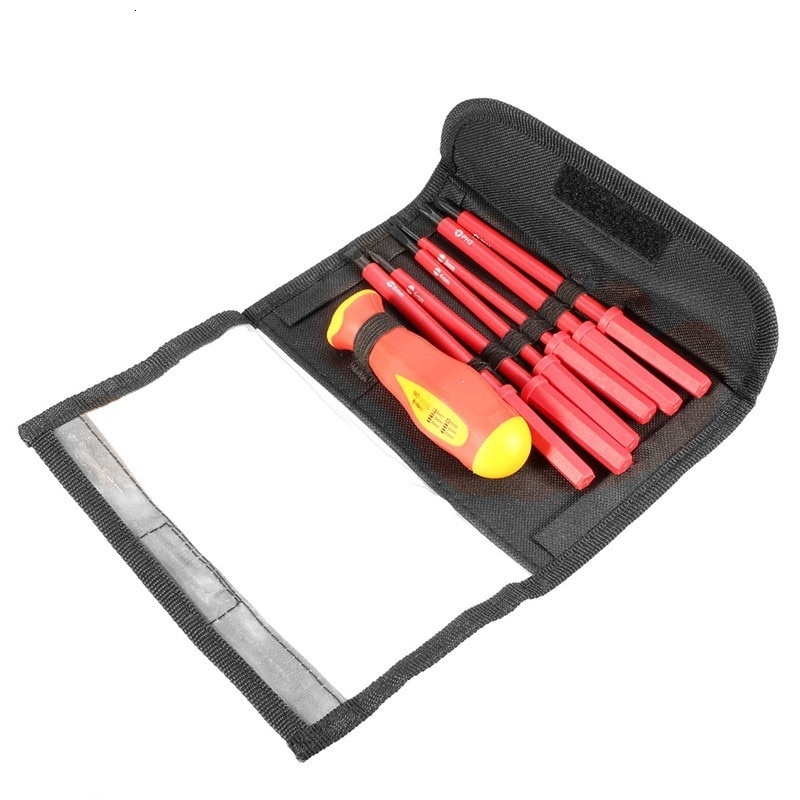 Screwdrivers 1000V Electricians Screwdriver Hand Tool Set Electrical Fully Insulated High Voltage Multi Screw 230417
