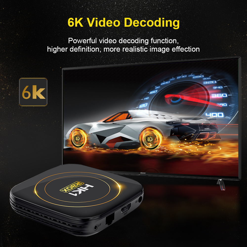 TV Box HK1 RBOX H8S Android 12 Allwinner H618 2.4G 5G Dual Wifi TVBOX Media Player 4GB 64G 32GB HK1R Box Set Top TV Receiver BOX