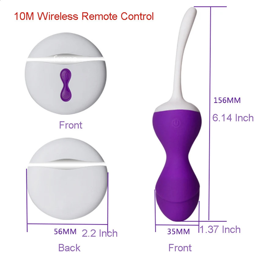 Vibrators Silicone Heating Kegel Balls Vaginal Tight Trainer Exercise Vibrator Vibrating Eggs Wireless Remote Control Ben Wa Balls 231116