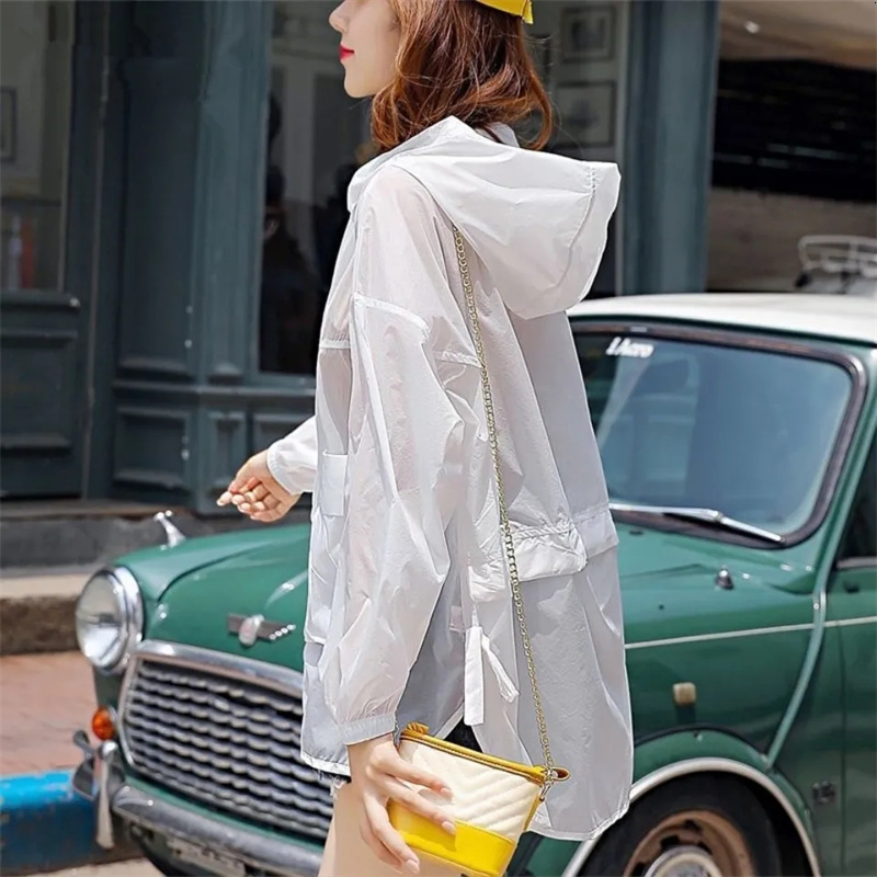 Women's Jackets Sun-Proof Clothing Women's UV Summer Anti-Ultraviolet All-Match Sun Protection Clothing Female Coat Jacket Hooded Top 230417