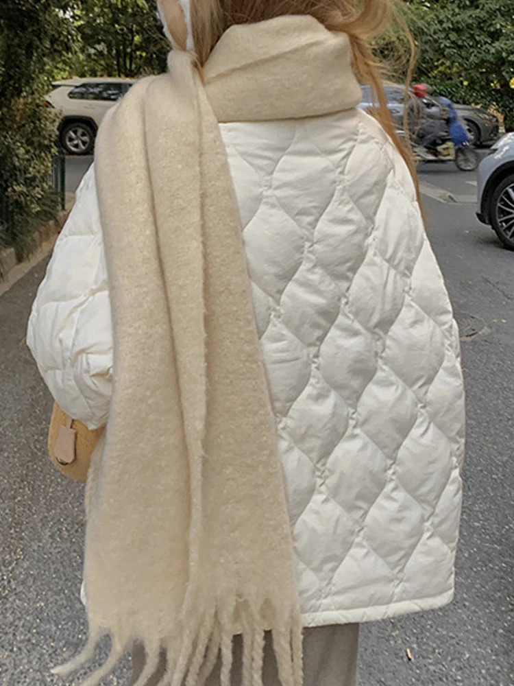 Women's Down Parkas Coat Women Autumn Winter Warm Female Sweet Fashion Cotton Padding Jackets Ladies Casual Loose AllMatch Short Coats 231116
