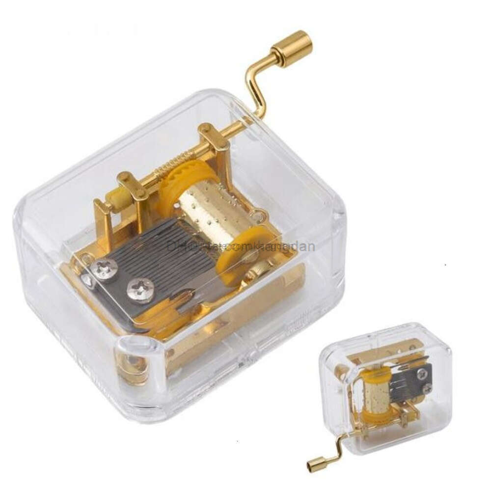 New Arrival Unique Musical Box Acrylic Hand Novelty Items Crank Music Box Golden Movement Melody Castle in the Sky Creative Gift Artware