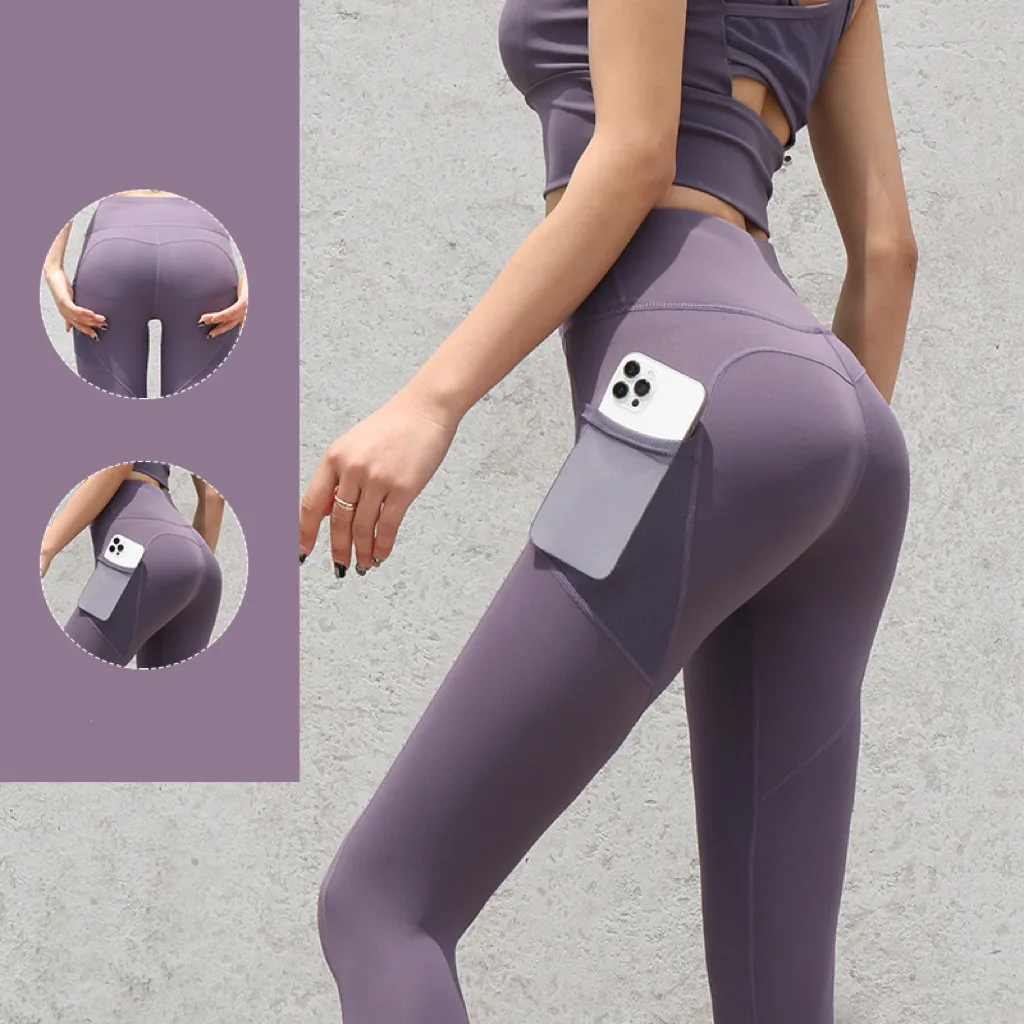 Peach hip slim-fit yoga pants High-waist-hip lift fashion seamless pants naked sense quick dry pants sports fitness running yoga pants