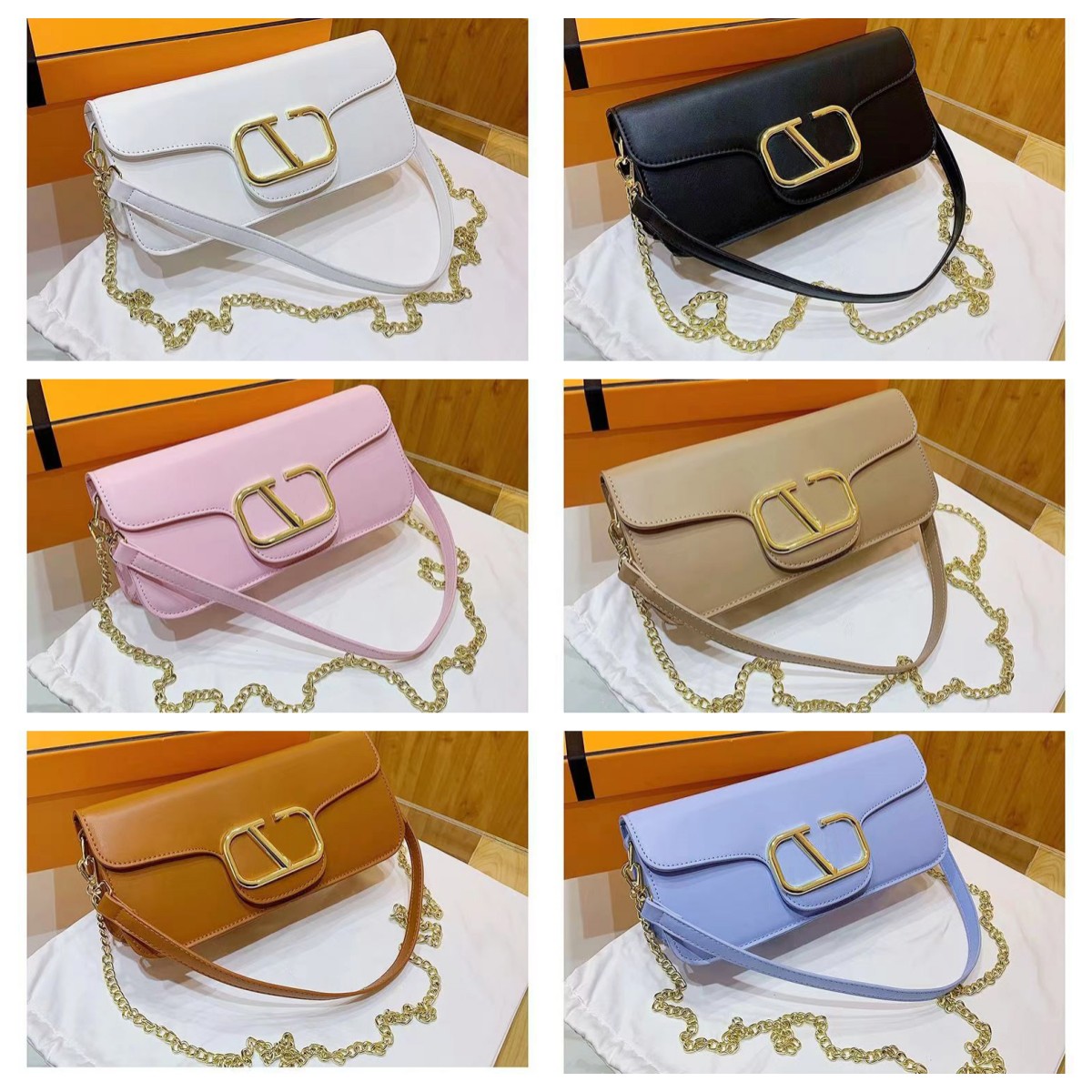 Luxury Brand Leather Handbag Chain design Bag Women luxurys Fashion Designers Bags Female clutch Classic Girl Handbags, Make up the difference
Luxury Brand Leather Handbag Chain design Bag Women luxurys Fashion Designers Bags Female clutch Classic Girl Handbags, Make up the difference