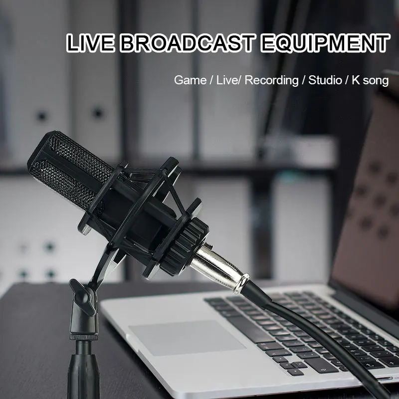 Microphones Karaoke Live Microphone Sound Audio Card Kit Professional Podcast Home Studio Recording Equipment Set for Streaming Laptop PC Co 231117