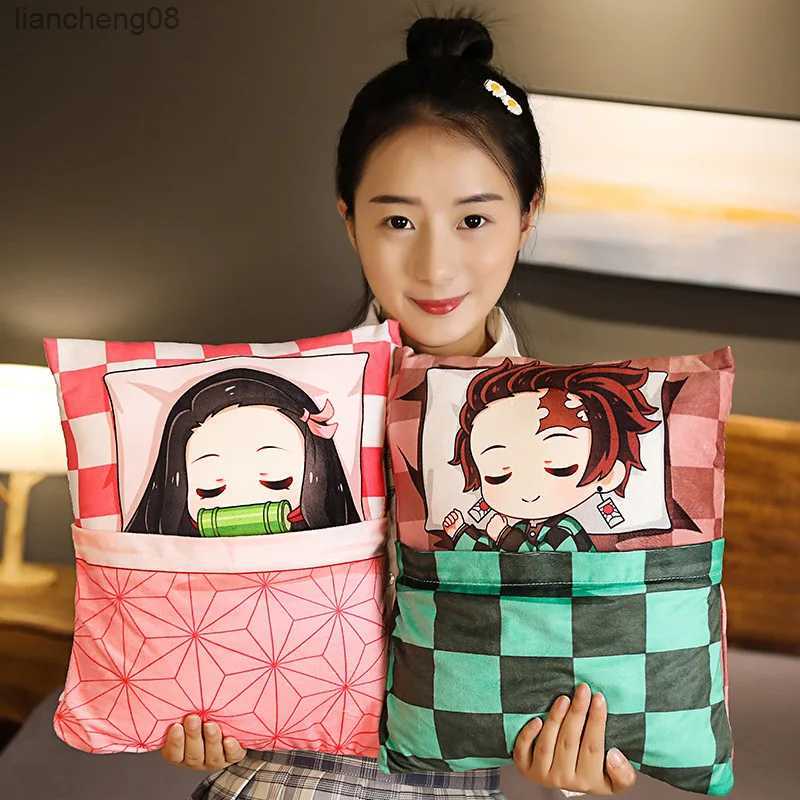 Cushion/Decorative 36x27CM Demon Slayer Plush Stuffed Anime Devil's Blade Manga Doll Cushion Nezuko Plush Girl Gifts L260526 - view 6