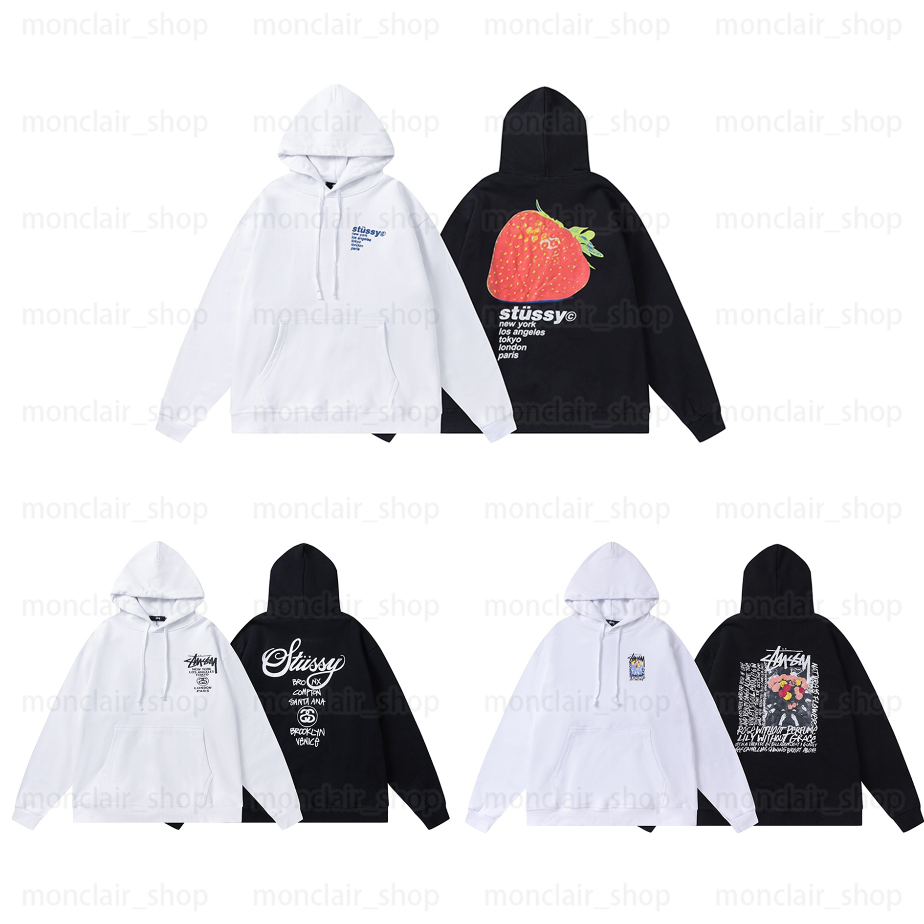 Designer Hoodie STUSSYS Classic Men's Camellia Women's Strawberry Print Loose hoodie
Designer Hoodie STUSSYS Classic Men's Camellia Women's Strawberry Print Loose hoodie