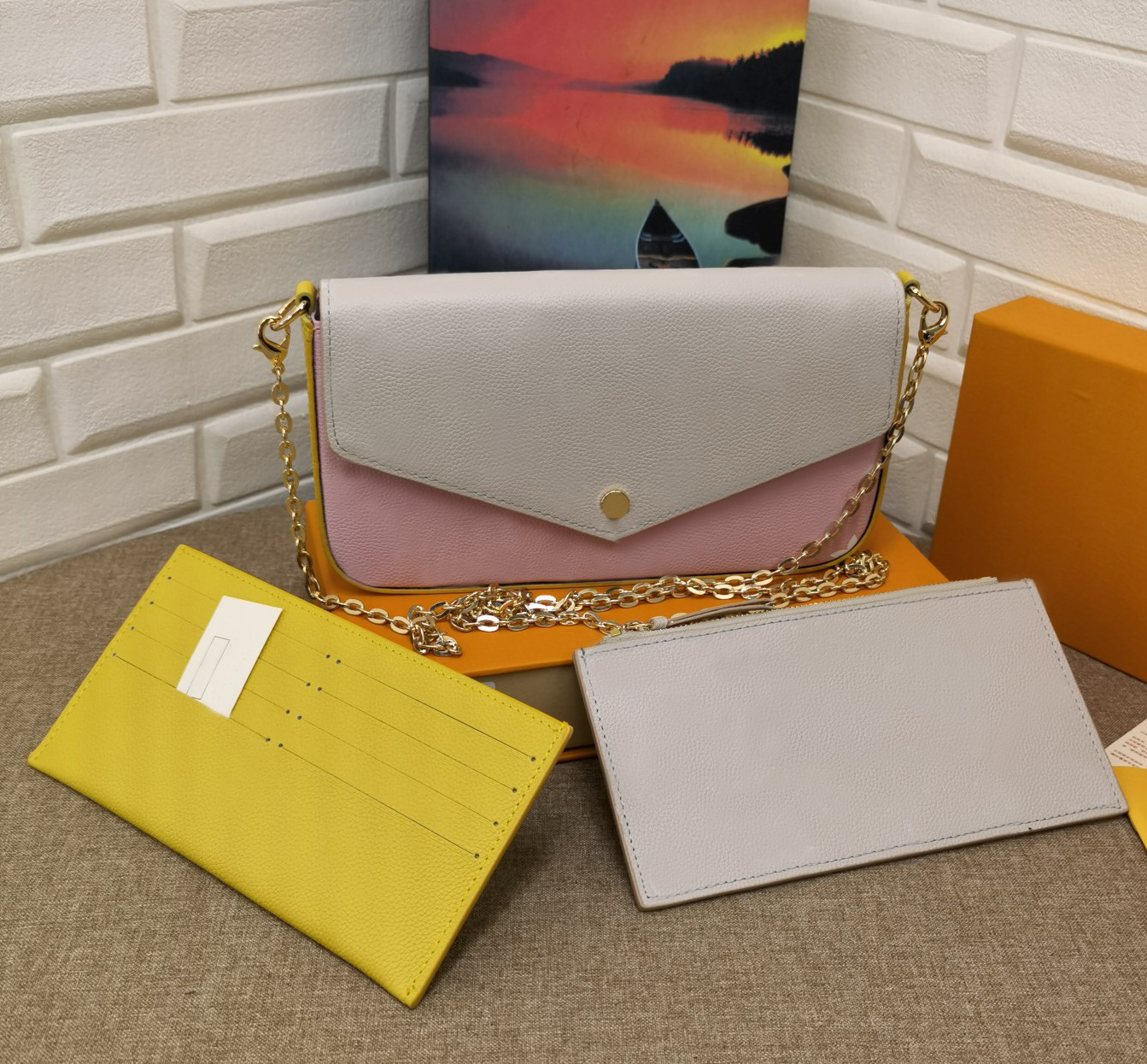 Fashion designer womens shoulder bags luxury Pochette Felicie handbags tops quality monograms leather chain crossbody original ladies Empreinte purses #359, 81359#monogrames
Fashion designer womens shoulder bags luxury Pochette Felicie handbags tops quality monograms leather chain crossbody original ladies Empreinte purses #359, 81359#monogrames